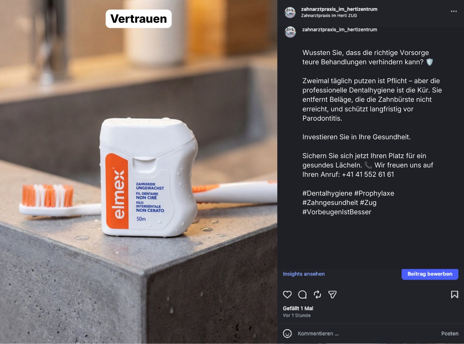 Post-Vorschlag 8 — „Vorsorge verhindert teure Behandlungen“ — das Wissens-Motiv.